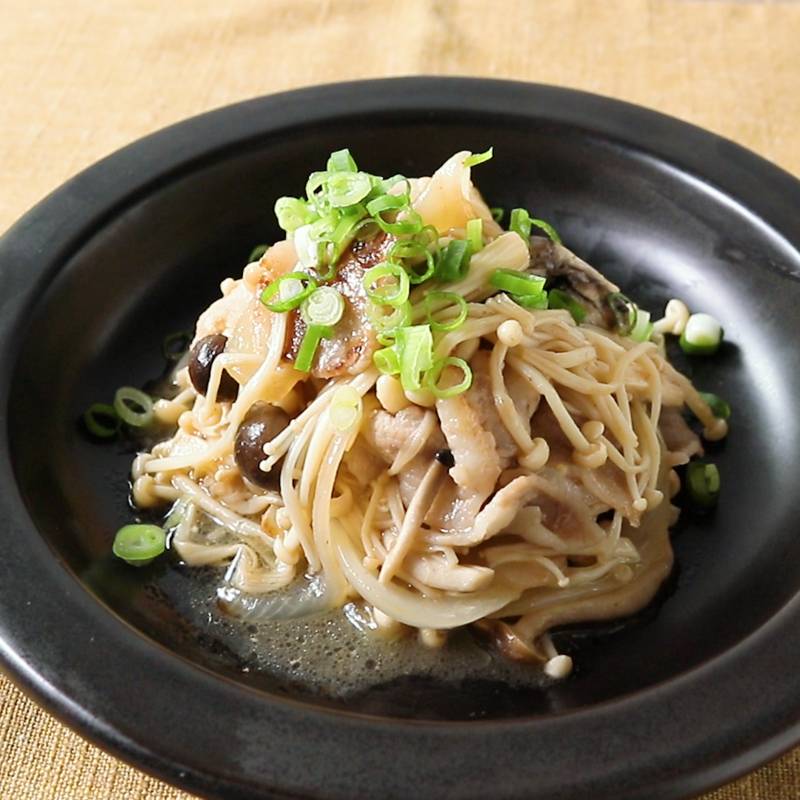 豚肉ときのこのポン酢炒め
