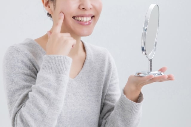 肌の調子が良い女性