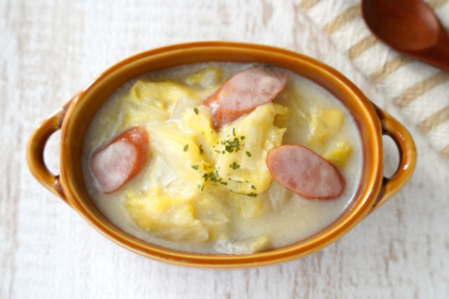 トロトロ白菜の豆乳スープ