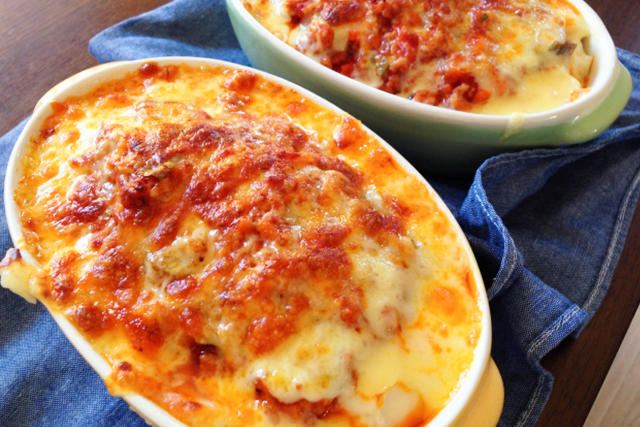 おからパウダーのミートグラタン